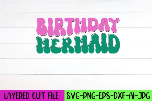 Birthday Mermaid Retro SVG Design Review