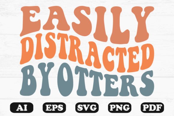 Easily Distracted by Otters Retro SVG Review