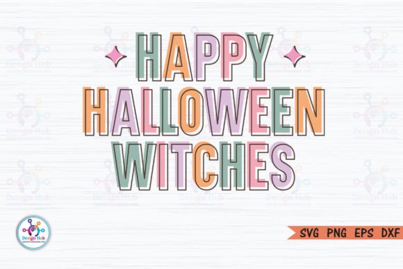 Happy Halloween Witches Retro SVG Review