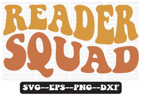 Reader Squad Groovy Retro Svg Design Review
