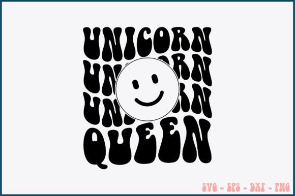 Unicorn Queen Retro Svg Design